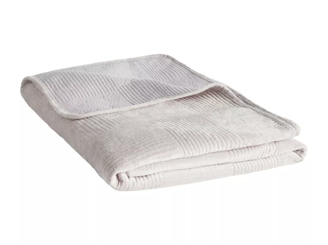 Jeté de lit Quadron Violet Clair Polyester 200 x 220