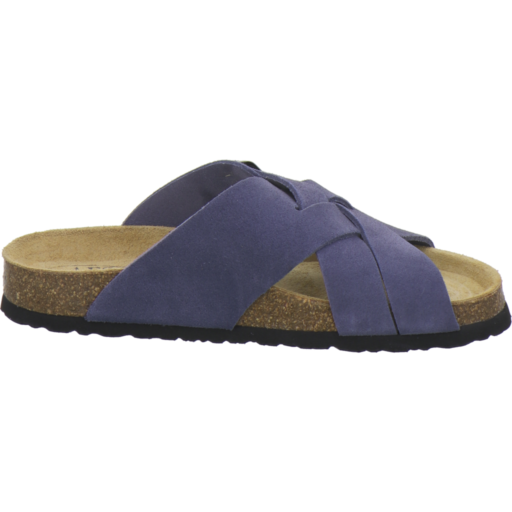 modische Pantoletten Damen Kralle azzurro