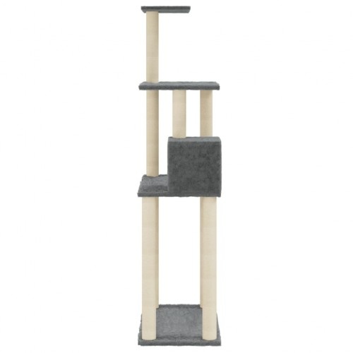 arranhador elevado cinza escuro para gatos Vidaxl