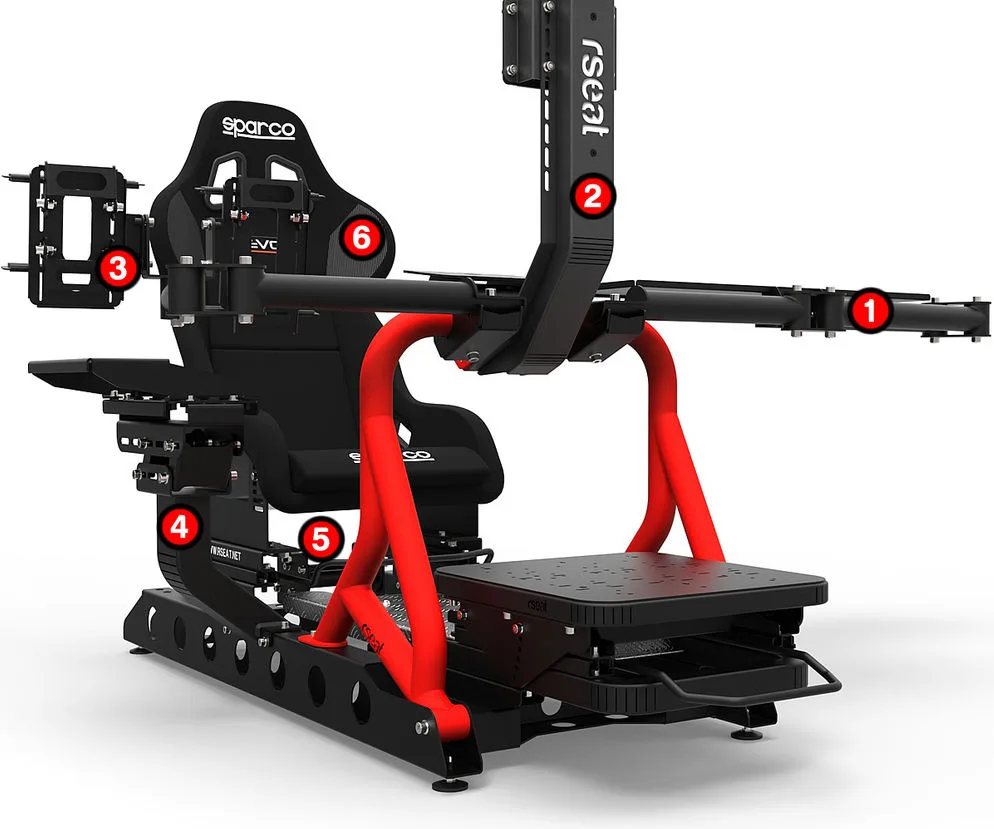 rSeat P1 Rouge Sièges simulation gaming