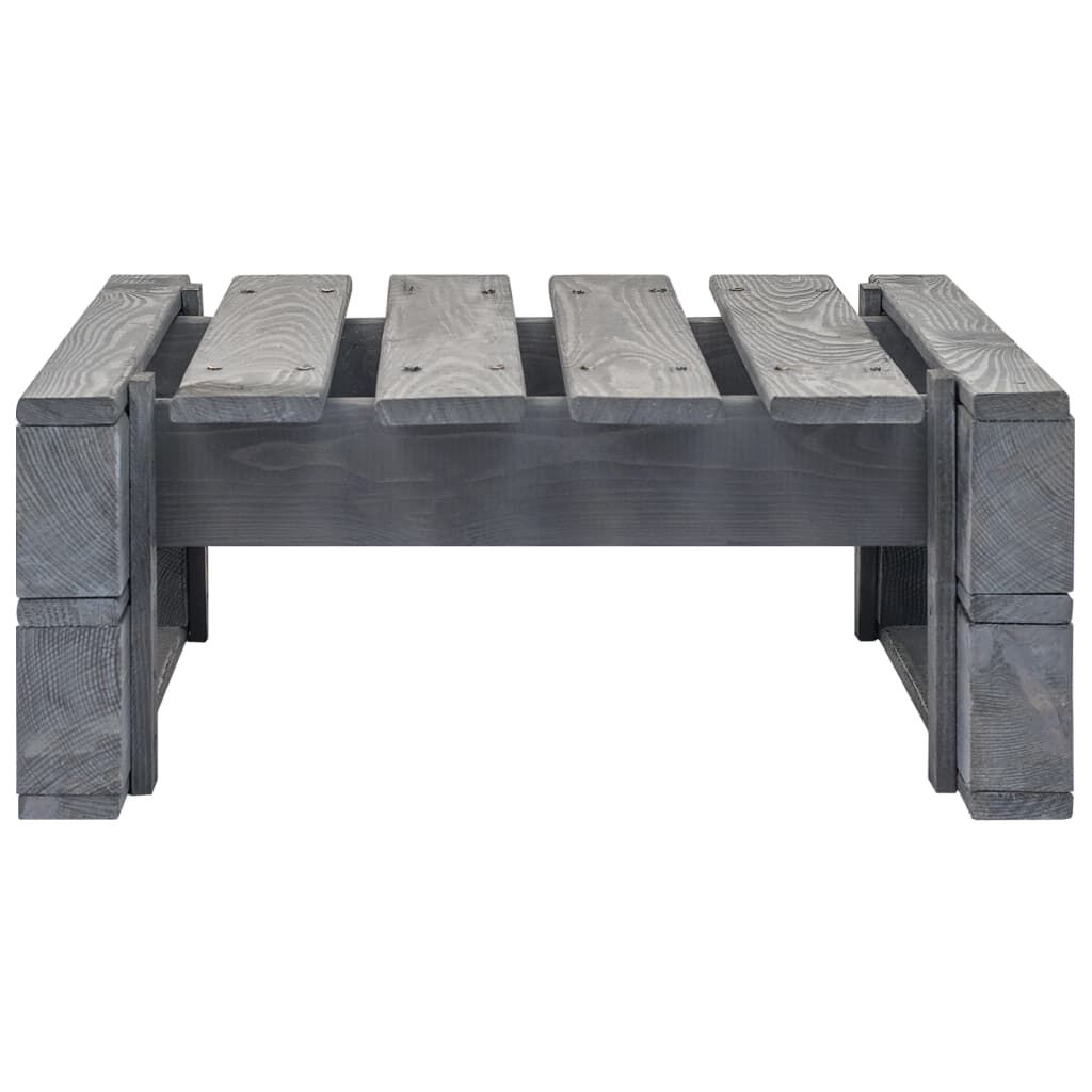 vidaXL Pallet Tuinkruk, Hout, Grijs