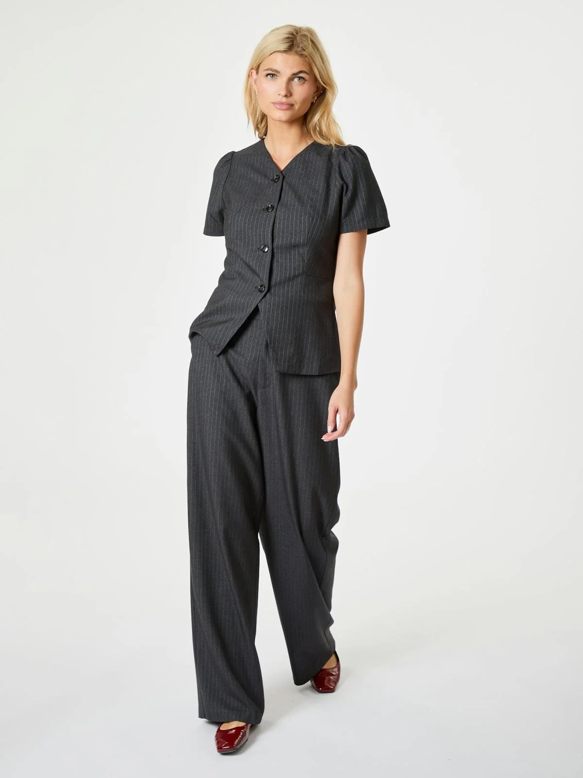 Neo Noir Emmett Pinstripe Pants