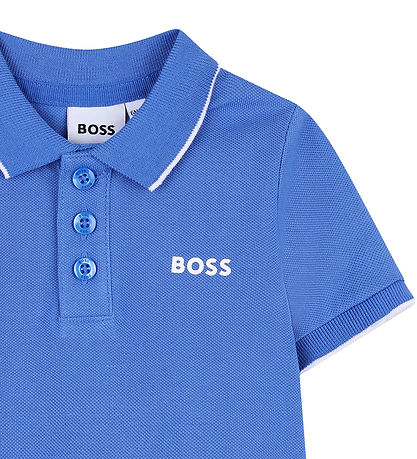 BOSS Polo - Piqué - Blau