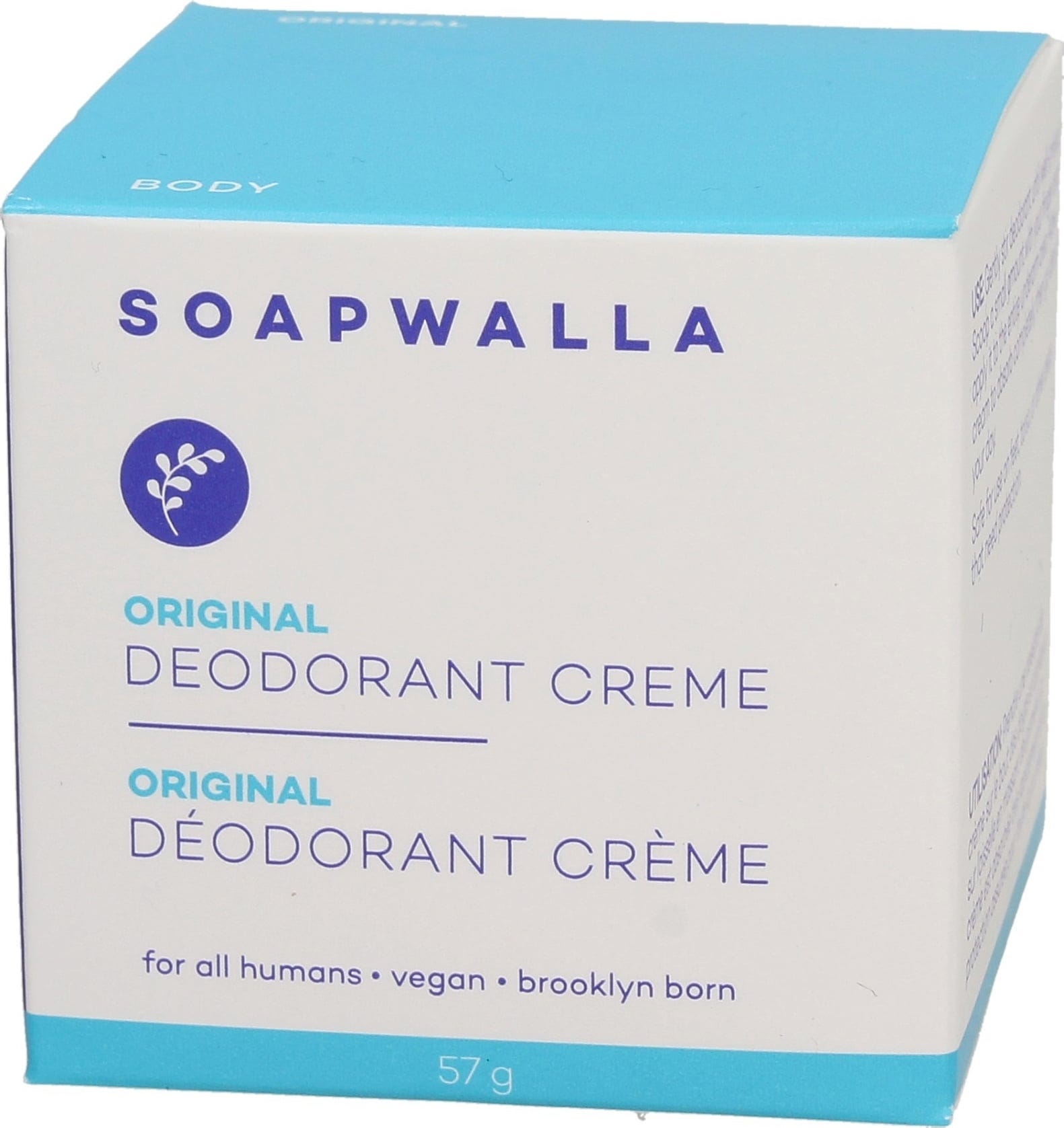 Soapwalla  Deodorant Cream, Classic (56 g)
