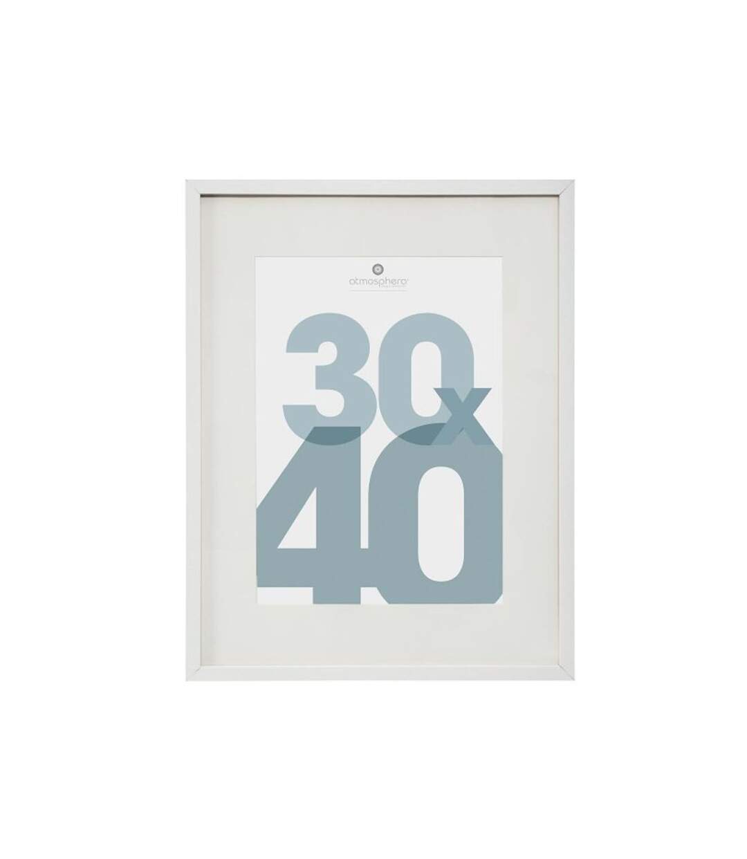 Cadre Photo en Verre Manu 30x40cm Blanc