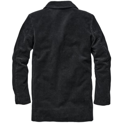 Herren-Kabanjacke Cord, Schwarz