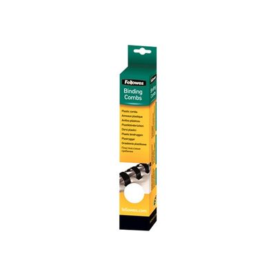 Fellowes - 25 anneaux de reliure en plastique - 10 mm - jusqu'à 55 feuilles - blanc