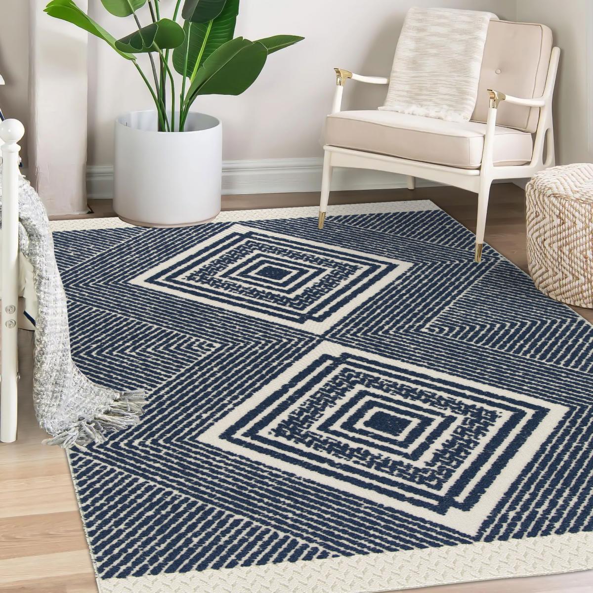Tapis extérieur bleu 160x230 cm