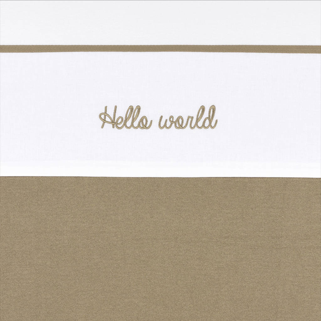 baby ledikantlaken Hello World taupe