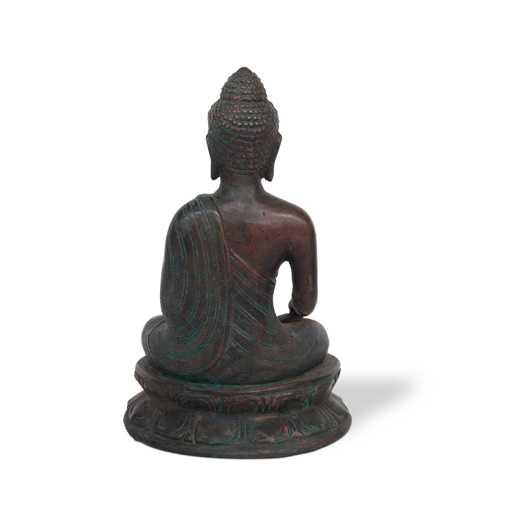 Bronze-Skulptur 'Buddha sitzend', H 18 cm, B 11 cm, L 10 cm von fischer's lagerhaus