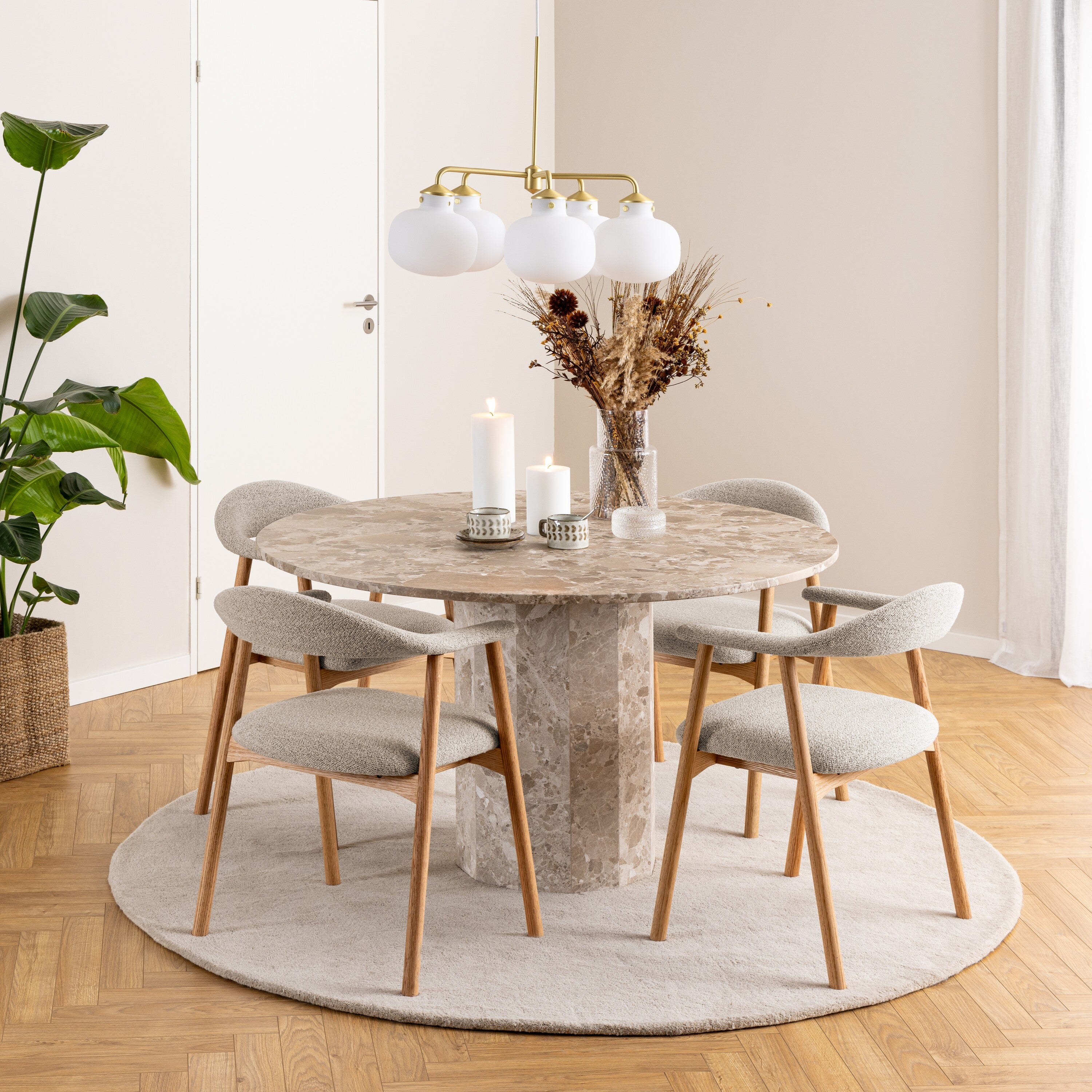 by fonQ Nordic Eetkamerstoel - Eikenhout - Greige