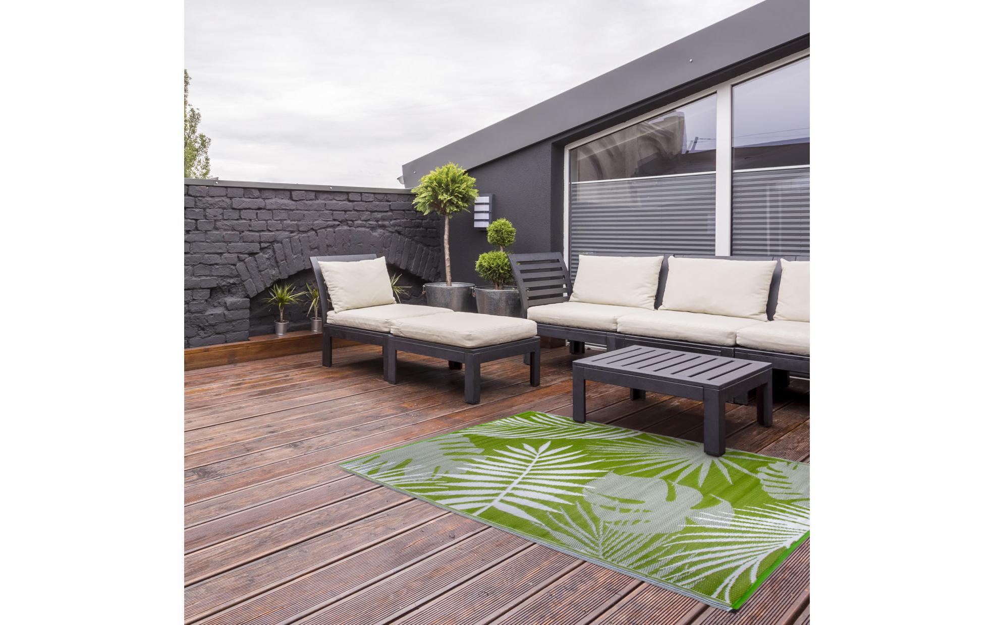 Teppich Dschungelblätter 151.5 x 241 cmDesign-Outdoor-Teppich
