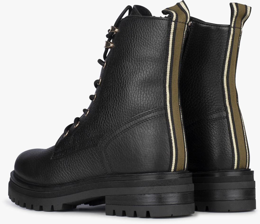 PS POELMAN zwarte ps poelman veterboots mink