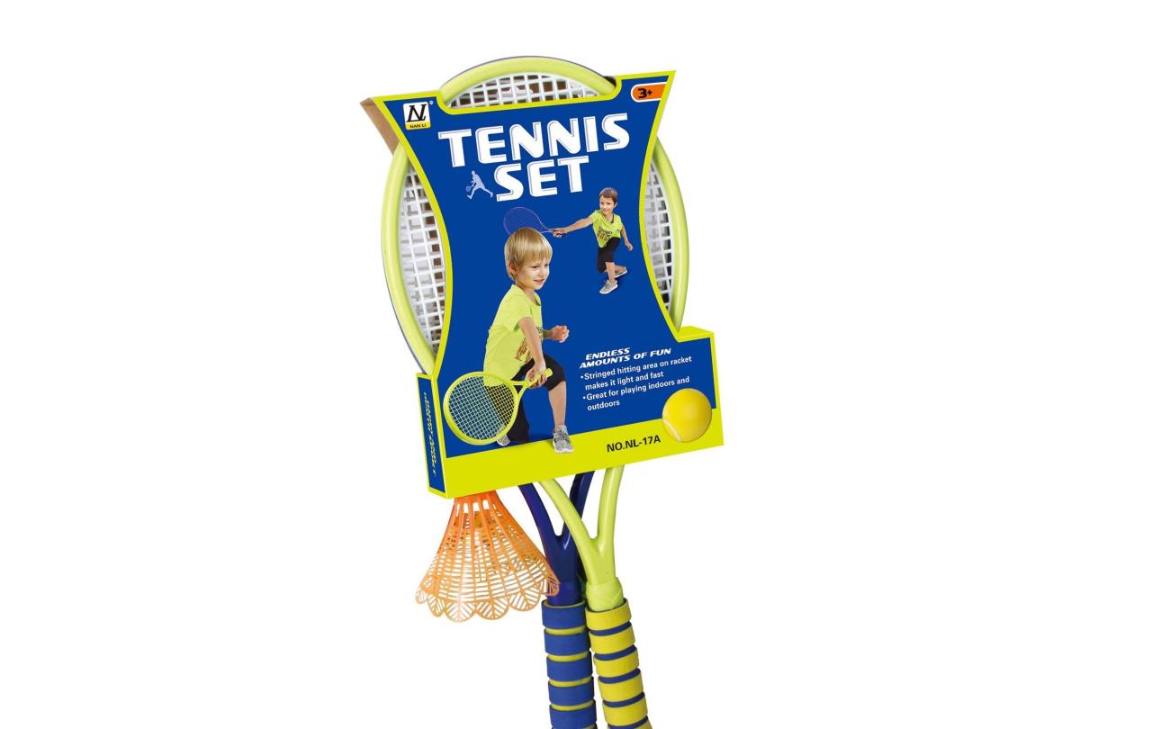 Tennis Set 2 rackets 56cm, bal en shuttle