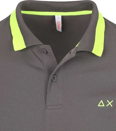 Sun68 Poloshirt Big Stripe Fluo Antraciet A35121-99 kopen