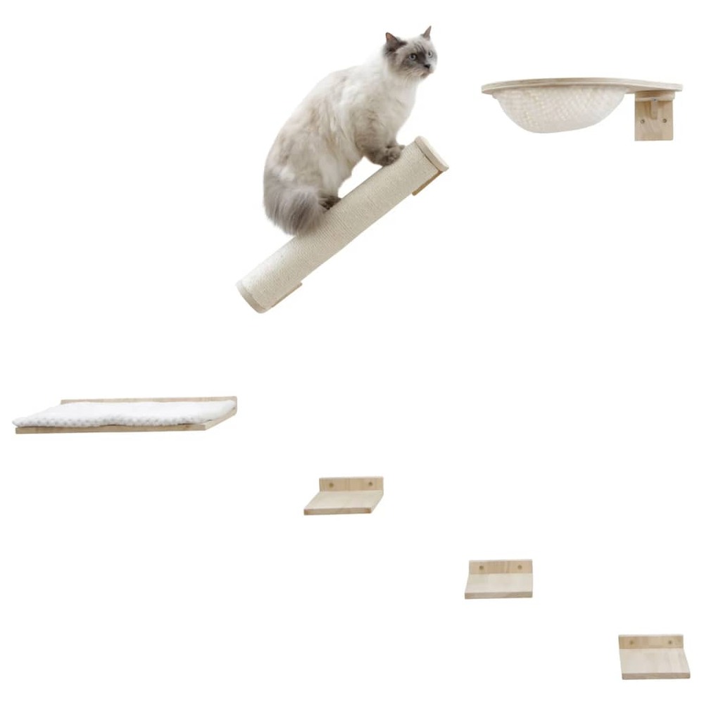 Mur d'escalade pour chats rocky 52x17x37 cm naturel et blanc