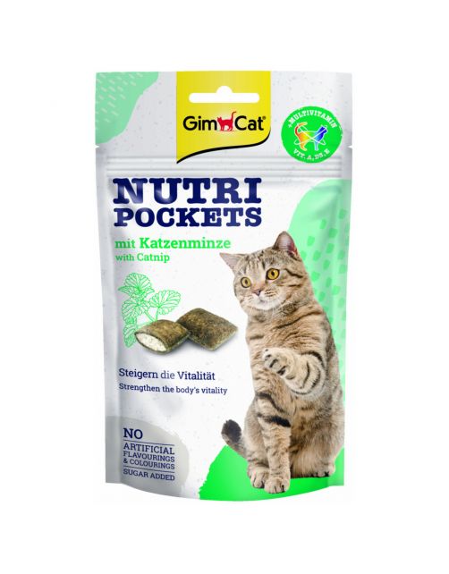 Gimcat Nutri Pockets - Kattensnack - Vitamin Kattenkruid 60 g