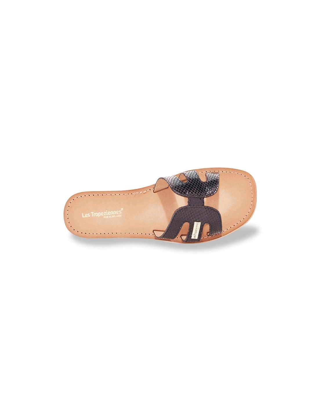 Les tropeziennes par M.Belarbi Mules Femme Hadamia Cuir Noir Serpent