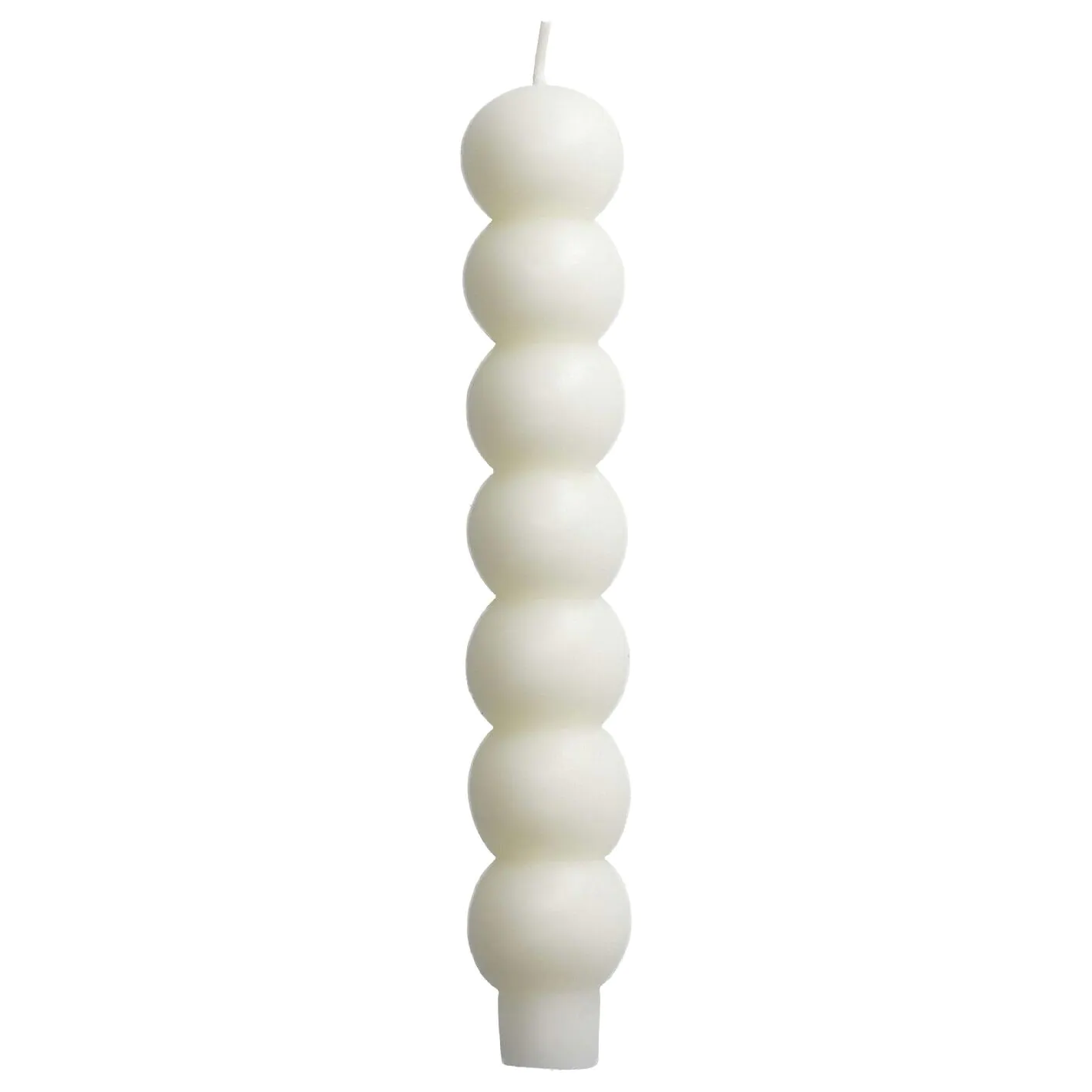 Stabkerze Bubbles, wollweiß, 3 x 18.5 cm
