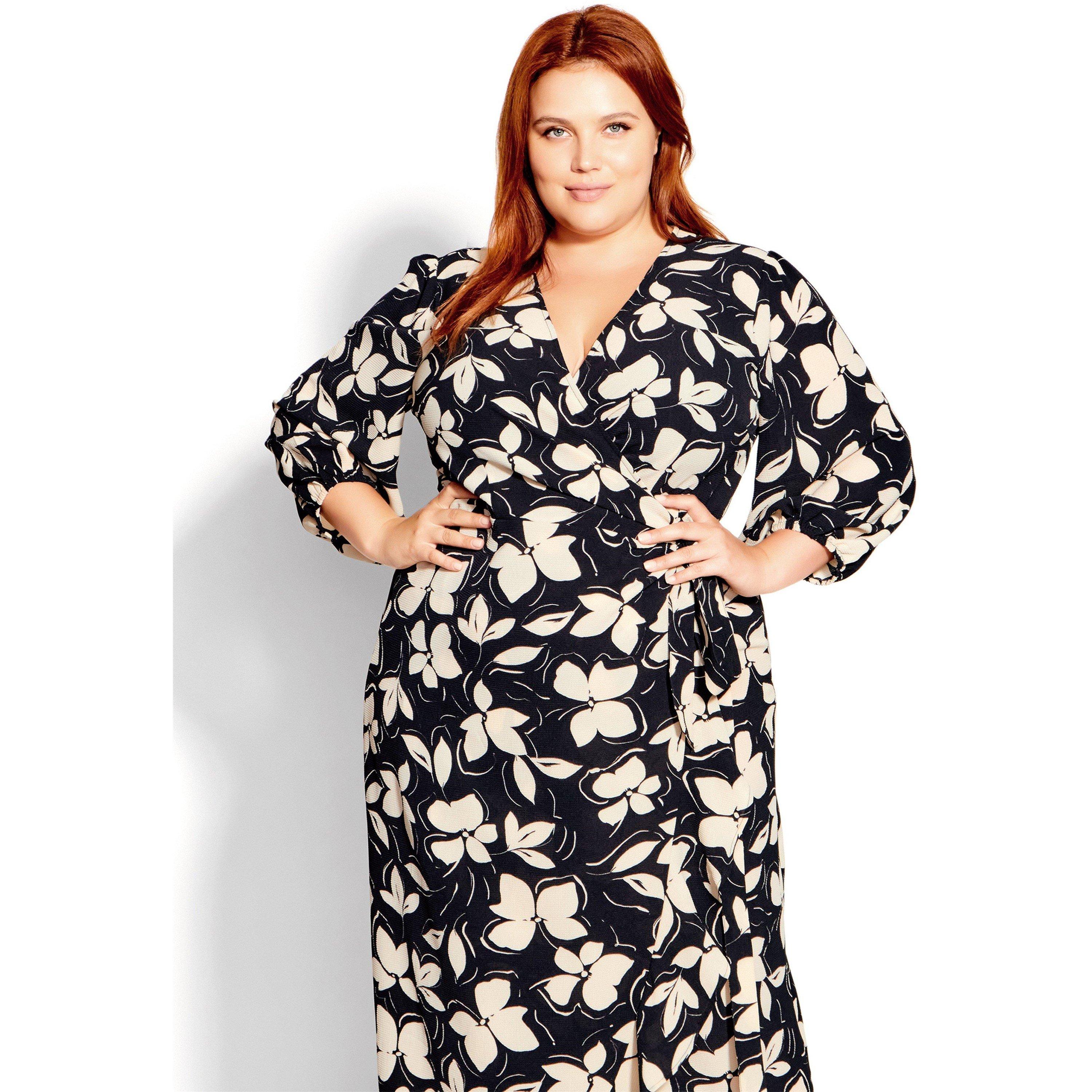Evans Black Molly Wrap Dress