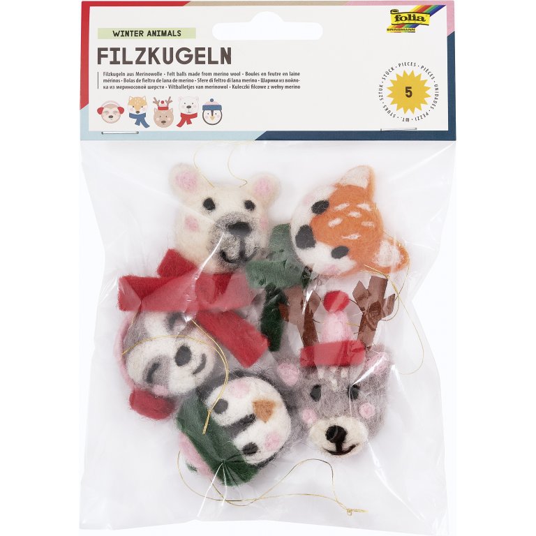 Filzkugeln aus Merinowolle