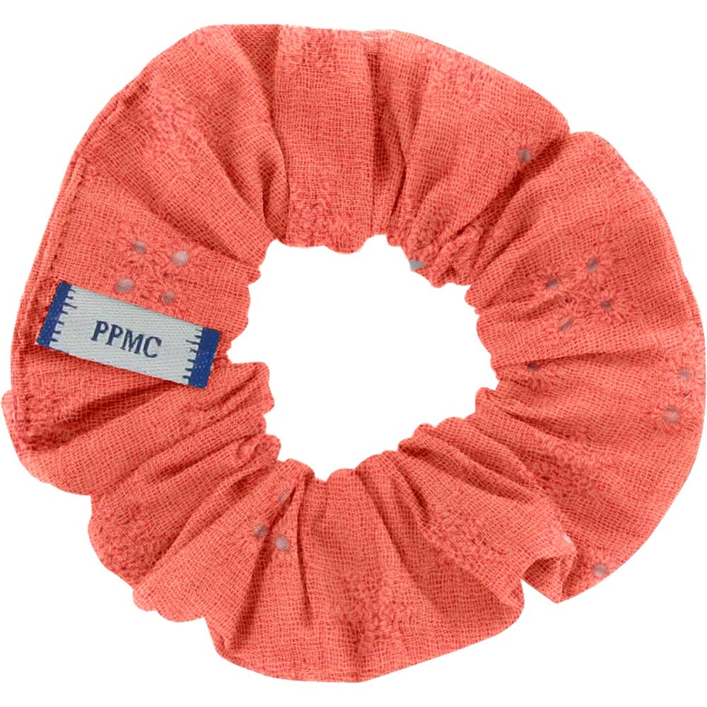 Petit Chouchou Gaze Dentelle Corail