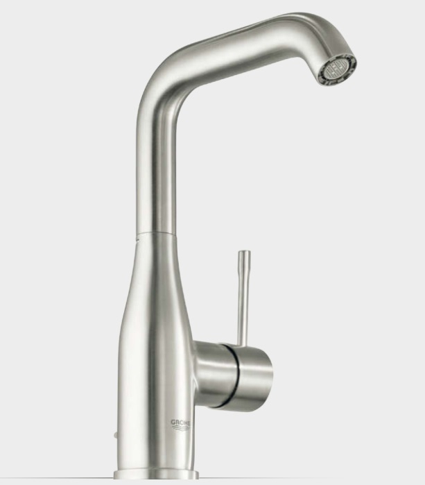 Grohe Essence New wastafelkraan L-size met hoge draaibare uitloop cartouche supersteel