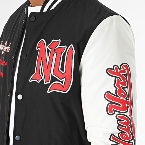 Veste Teddy Noir Blanc
