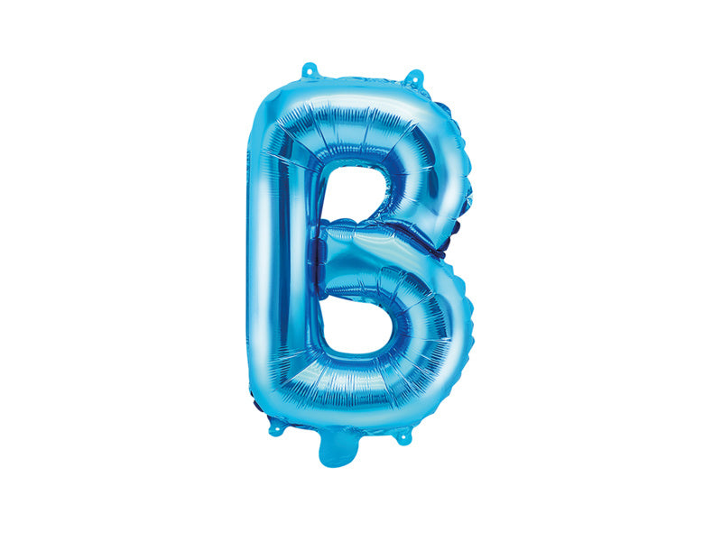 Folie Ballon Letter B Blauw Leeg 35cm