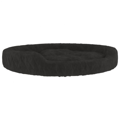 Cama redonda acolchoada preta para cães Vidaxl