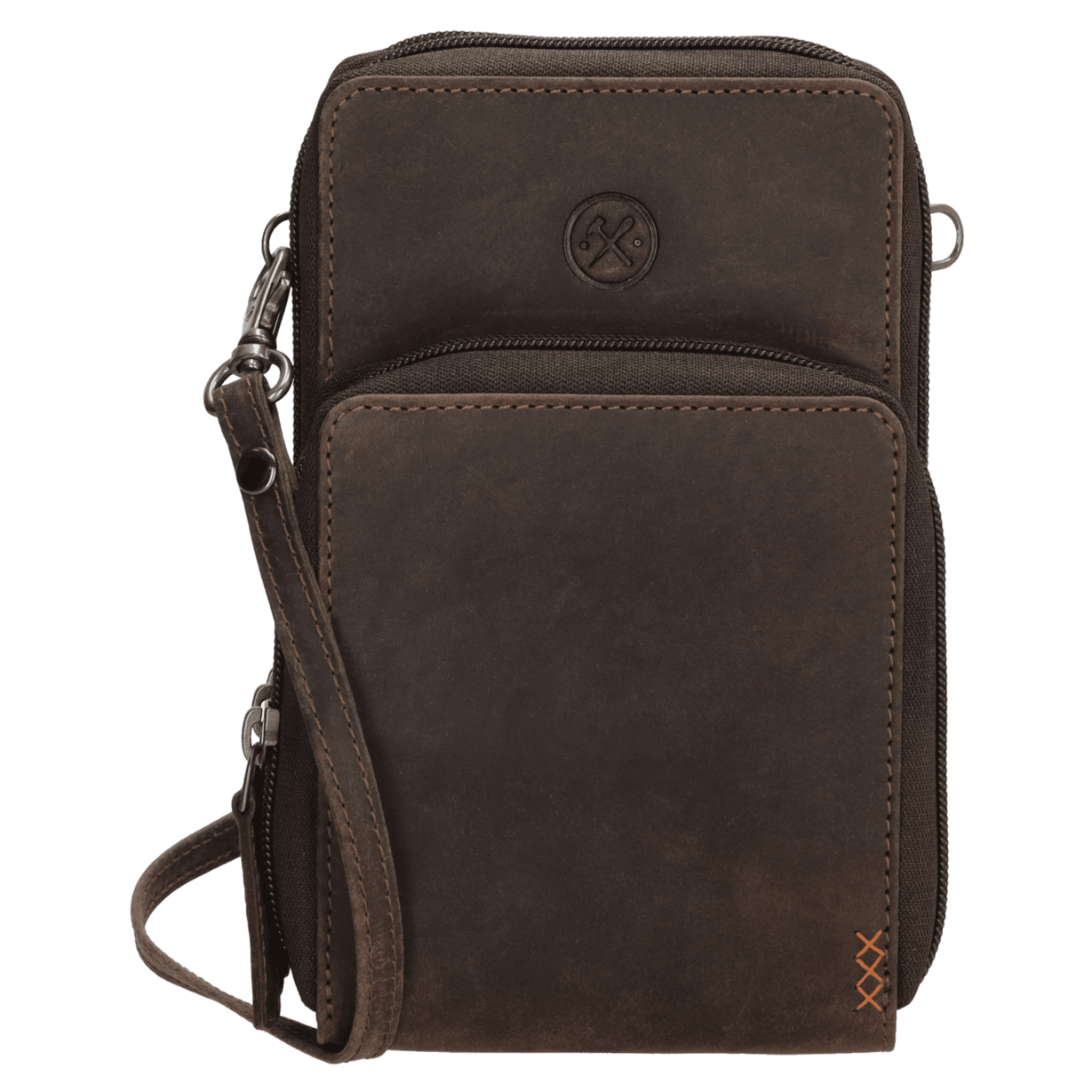 Hide & Stitches Idaho Telefoontasje Donkerbruin