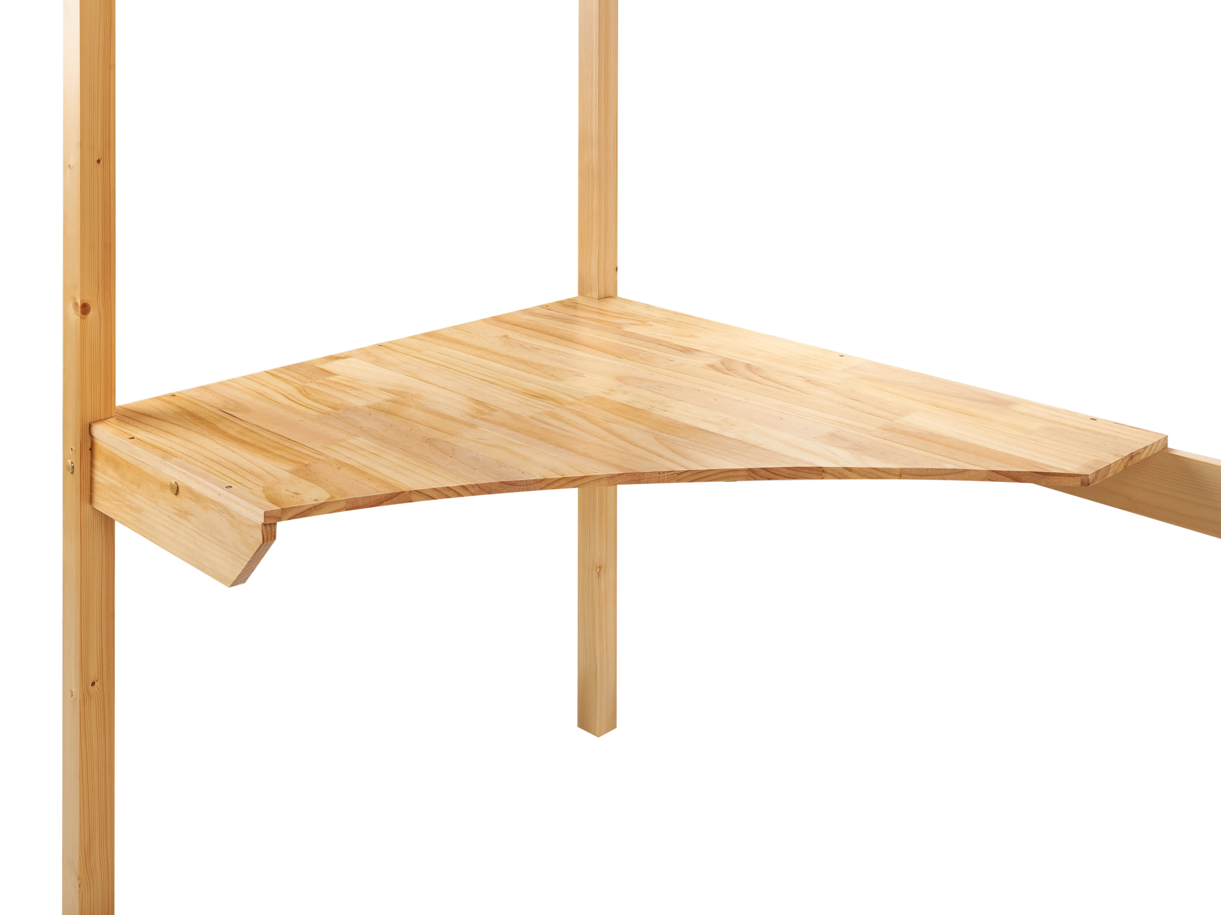 Hoogslaper met bureau Dennenhout LOURY 90 x 200 cm Lichtbruin