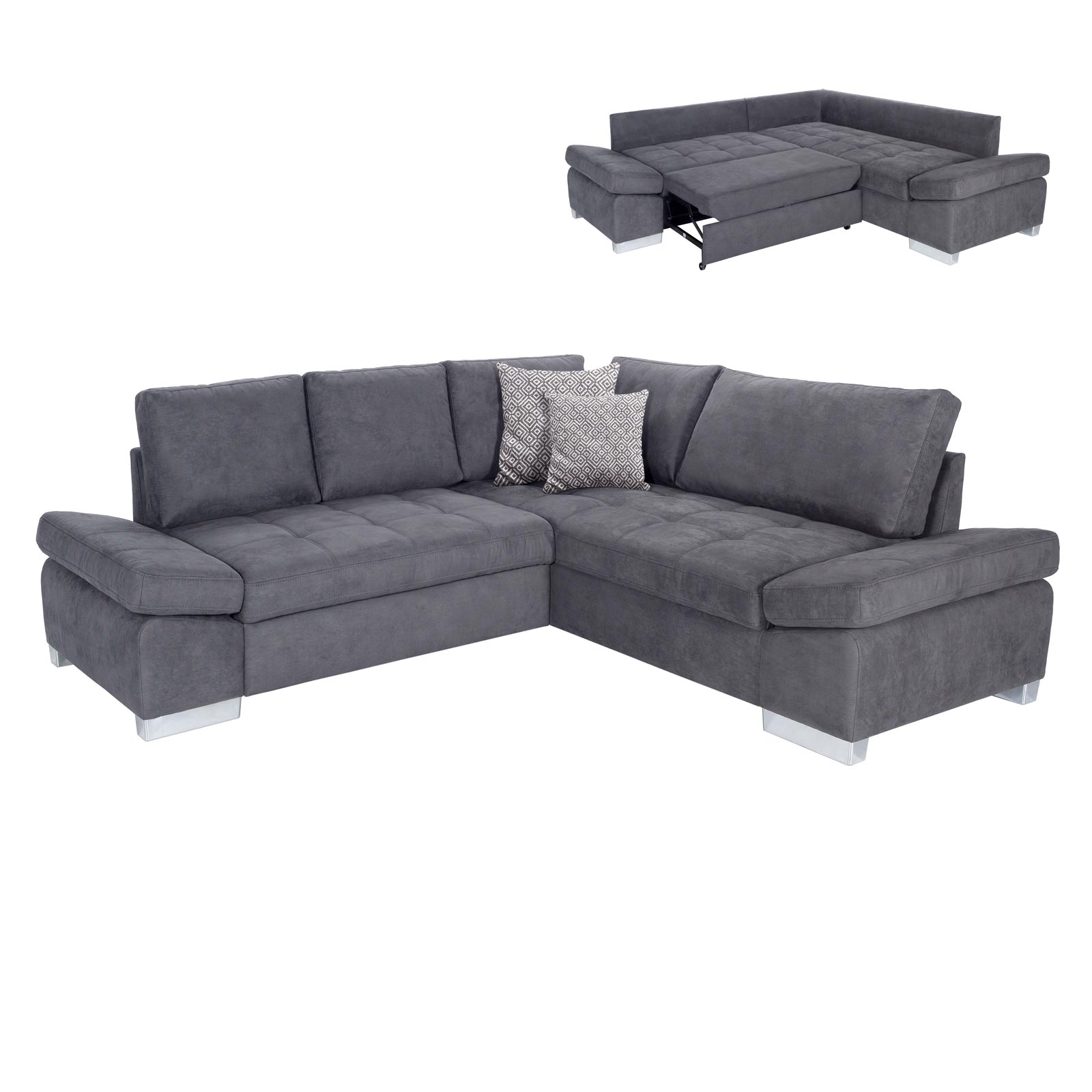 Ecksofa - stone - Liegefunktion links
