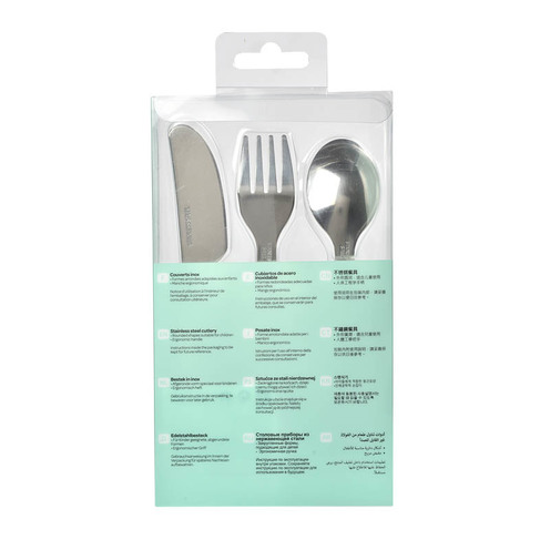 Set de 3 couverts inox airy green - BEABA