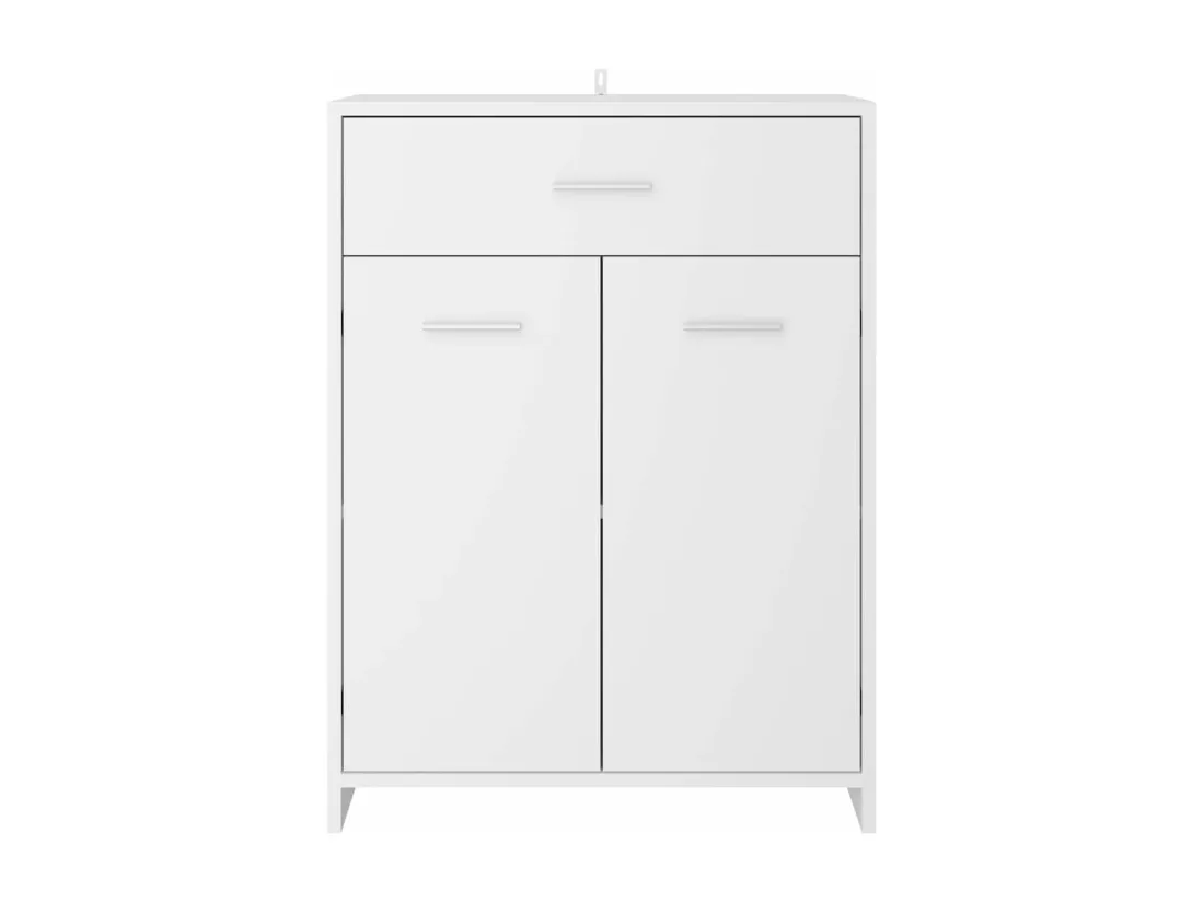 Armoire de salle de bain blanc 60x33x80 cm bois d’ingénierie