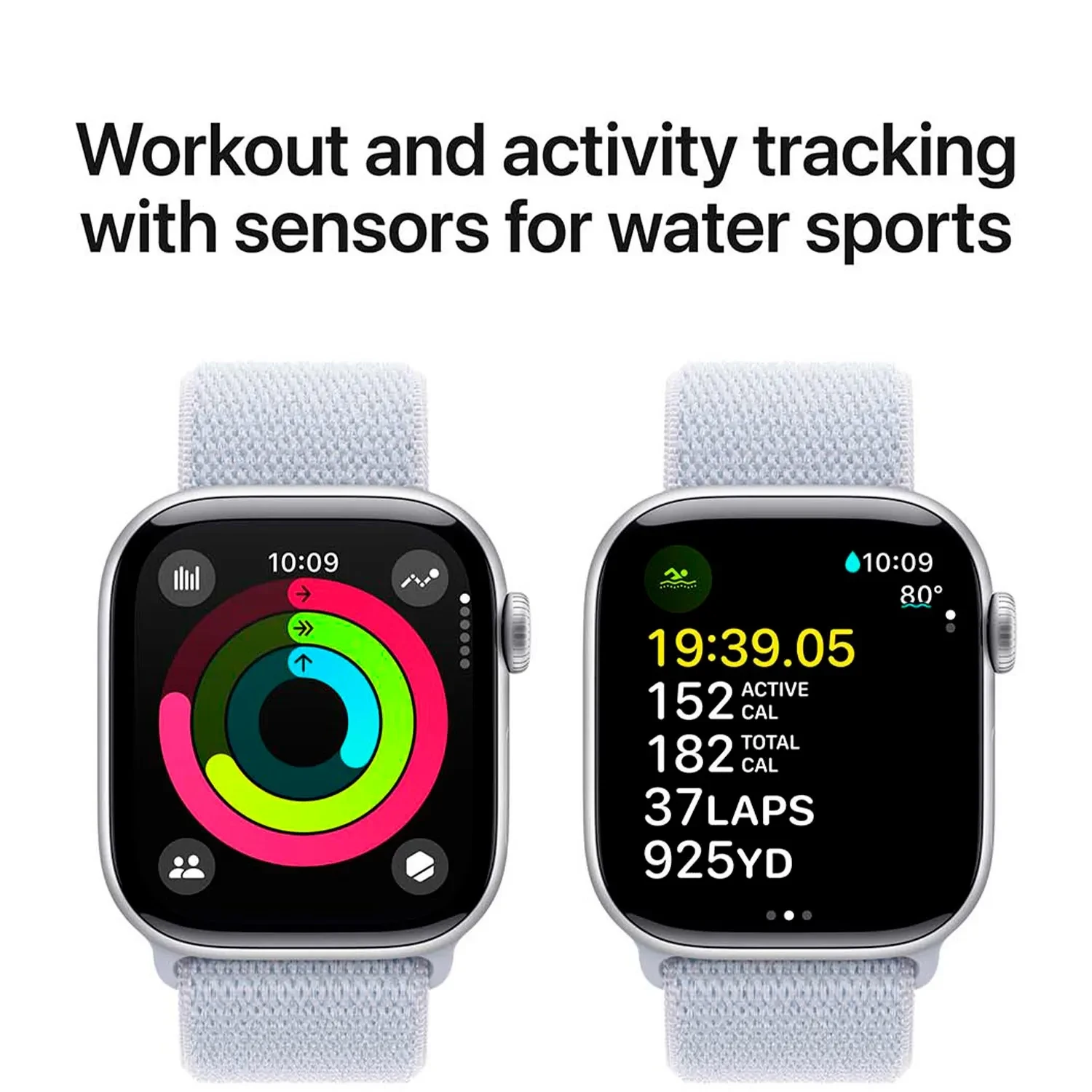 Apple Watch Series 10 GPS 42mm Silver Aluminium Sport Loop MWWD3