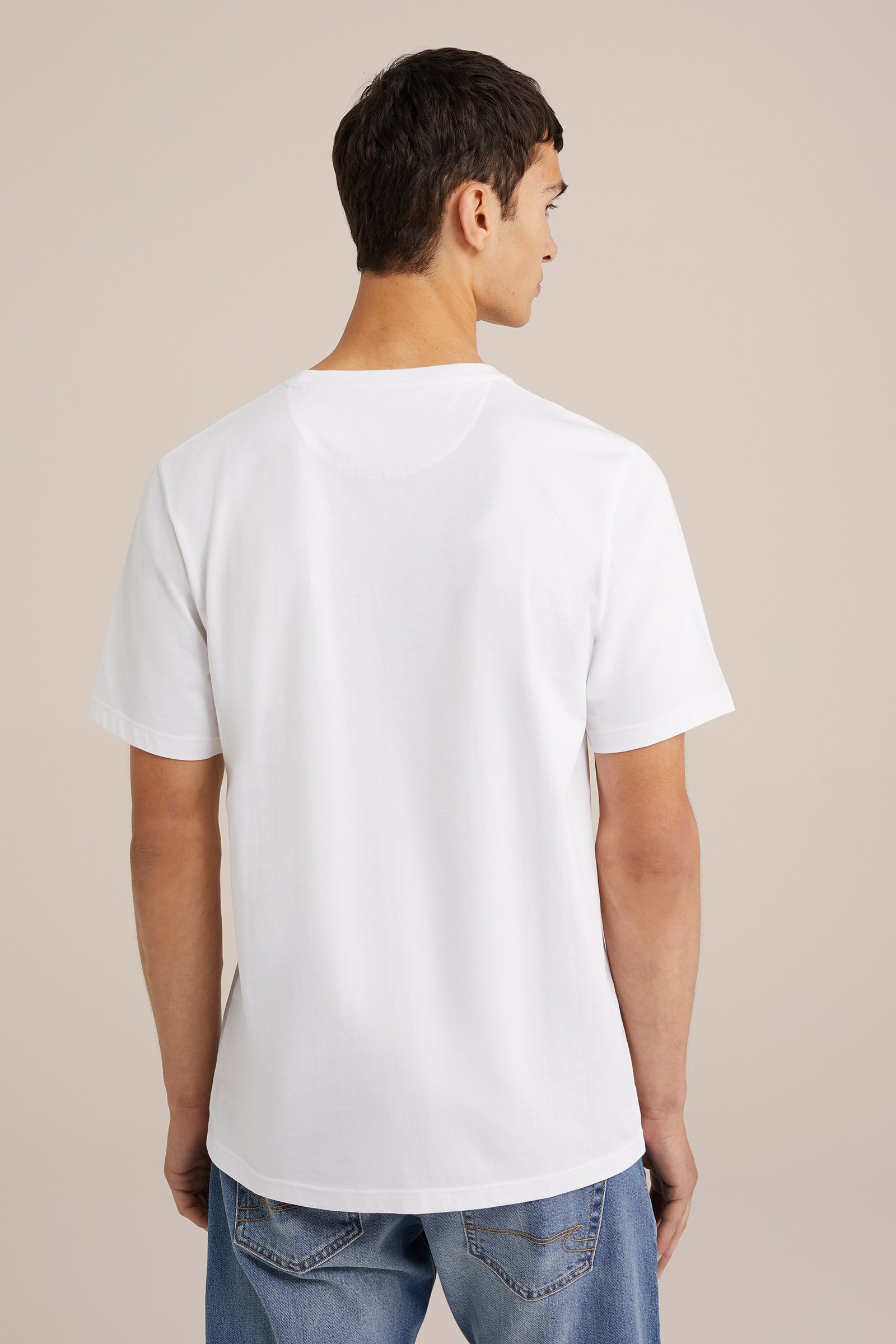 pima katoenen T-shirt WE Fashion Wit
