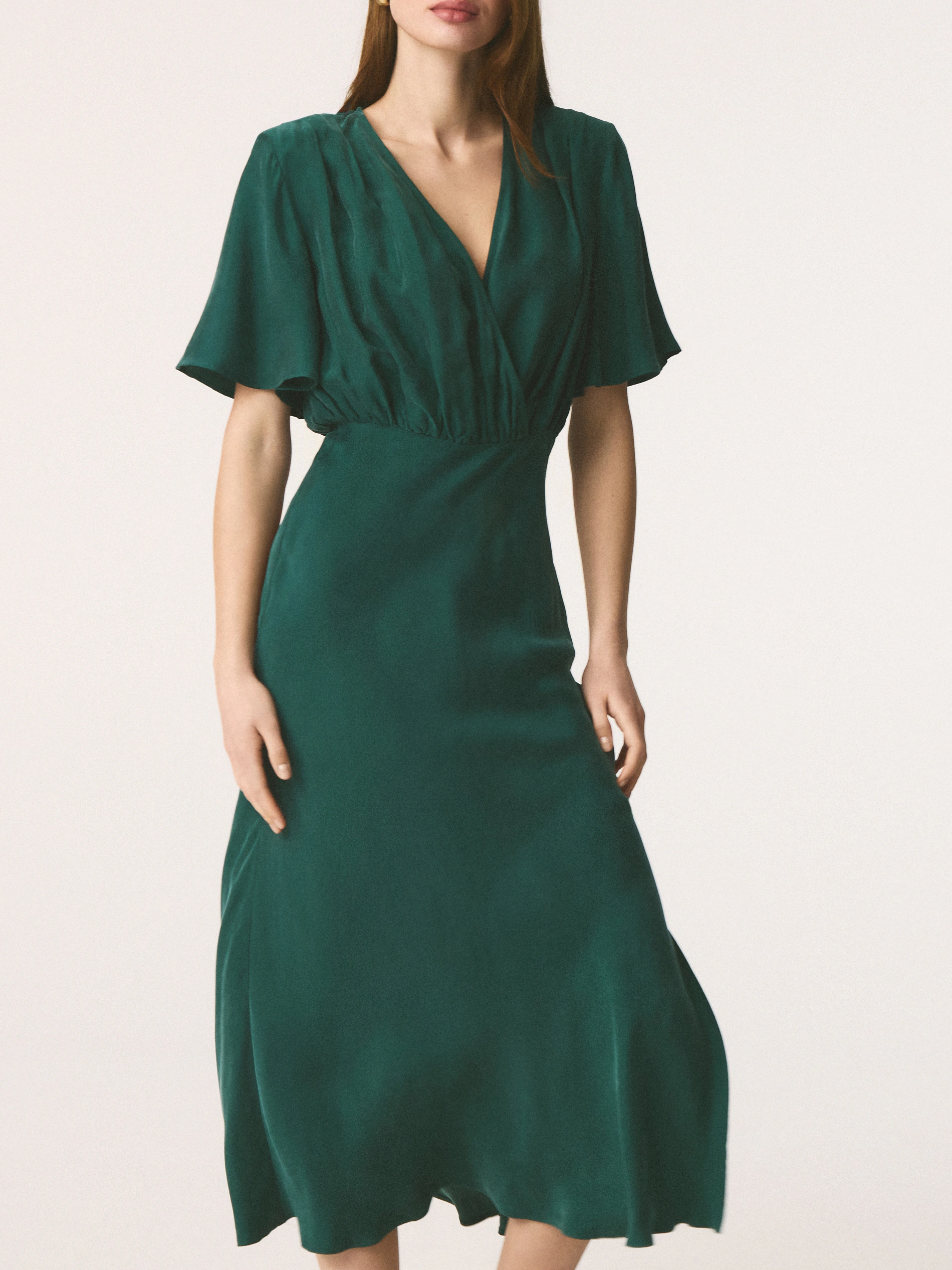 Kleid mit hohem Anteil an Cupro