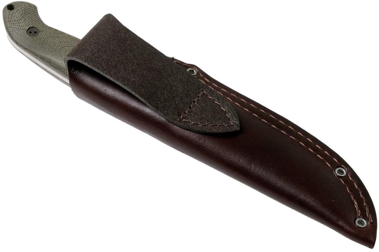 Bradford Guardian 5.5S, 3D OD Green Micarta Guardian 5.5 CPM 3V, Sabre Stonewashed 5.5S-102