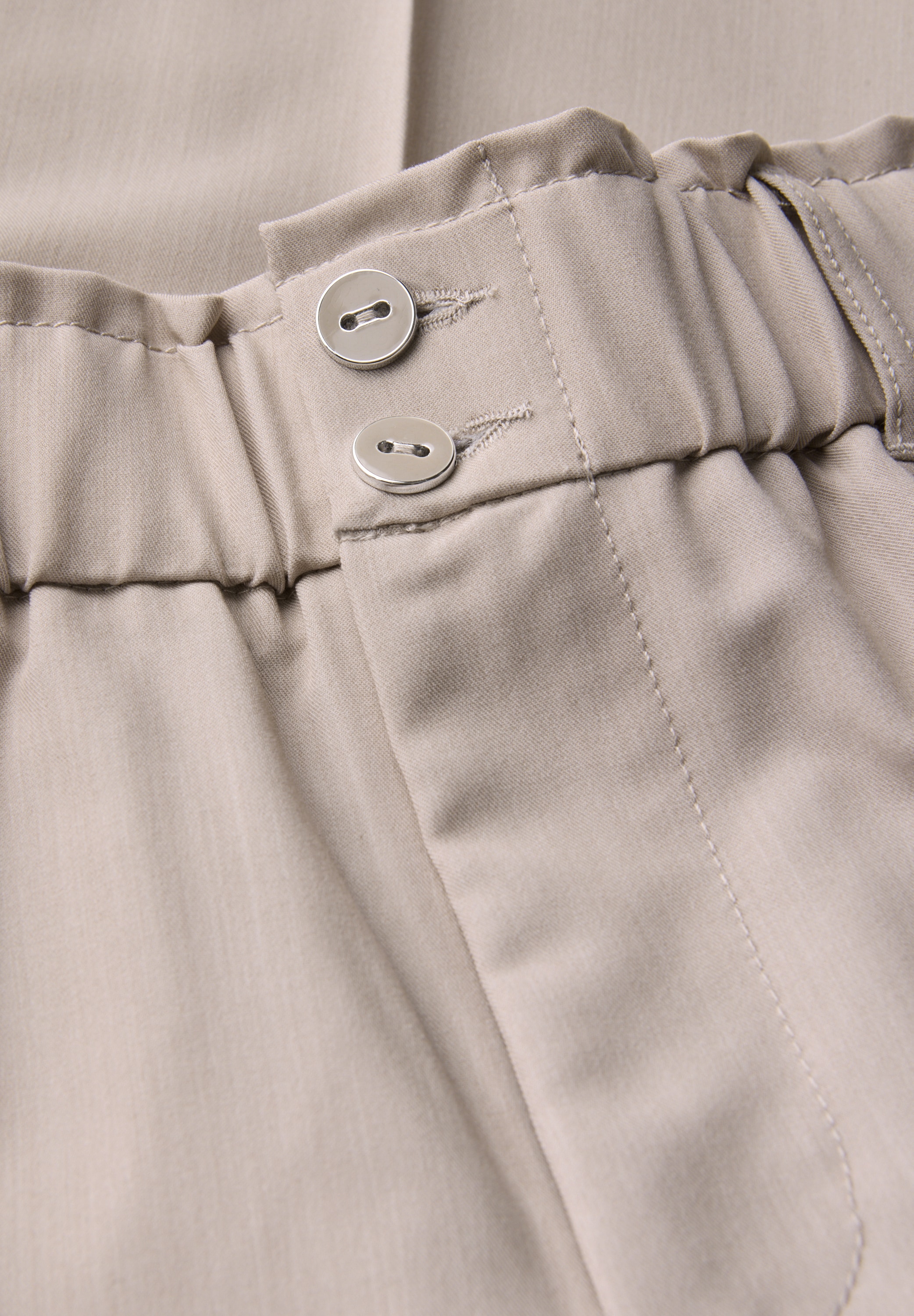 STREET ONE Paperbag-Hose  im Melange-Look und mit Stretch