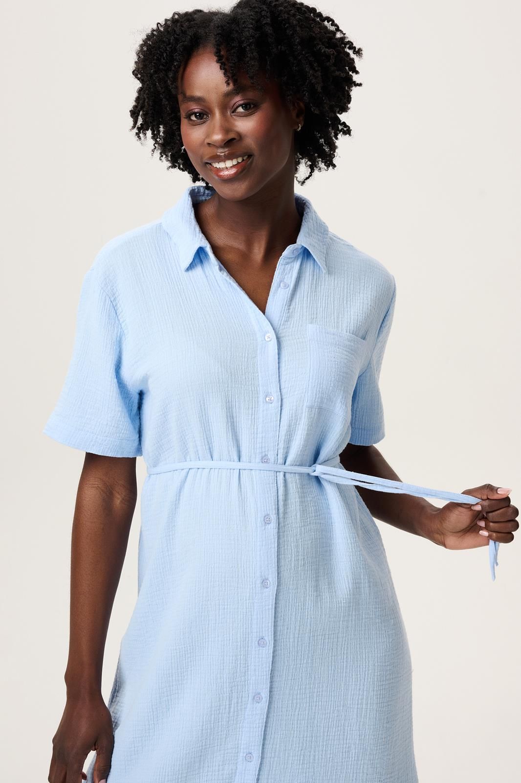 Noppies Maternity Jurk met voedingsfunctie Cruz - Light Sky