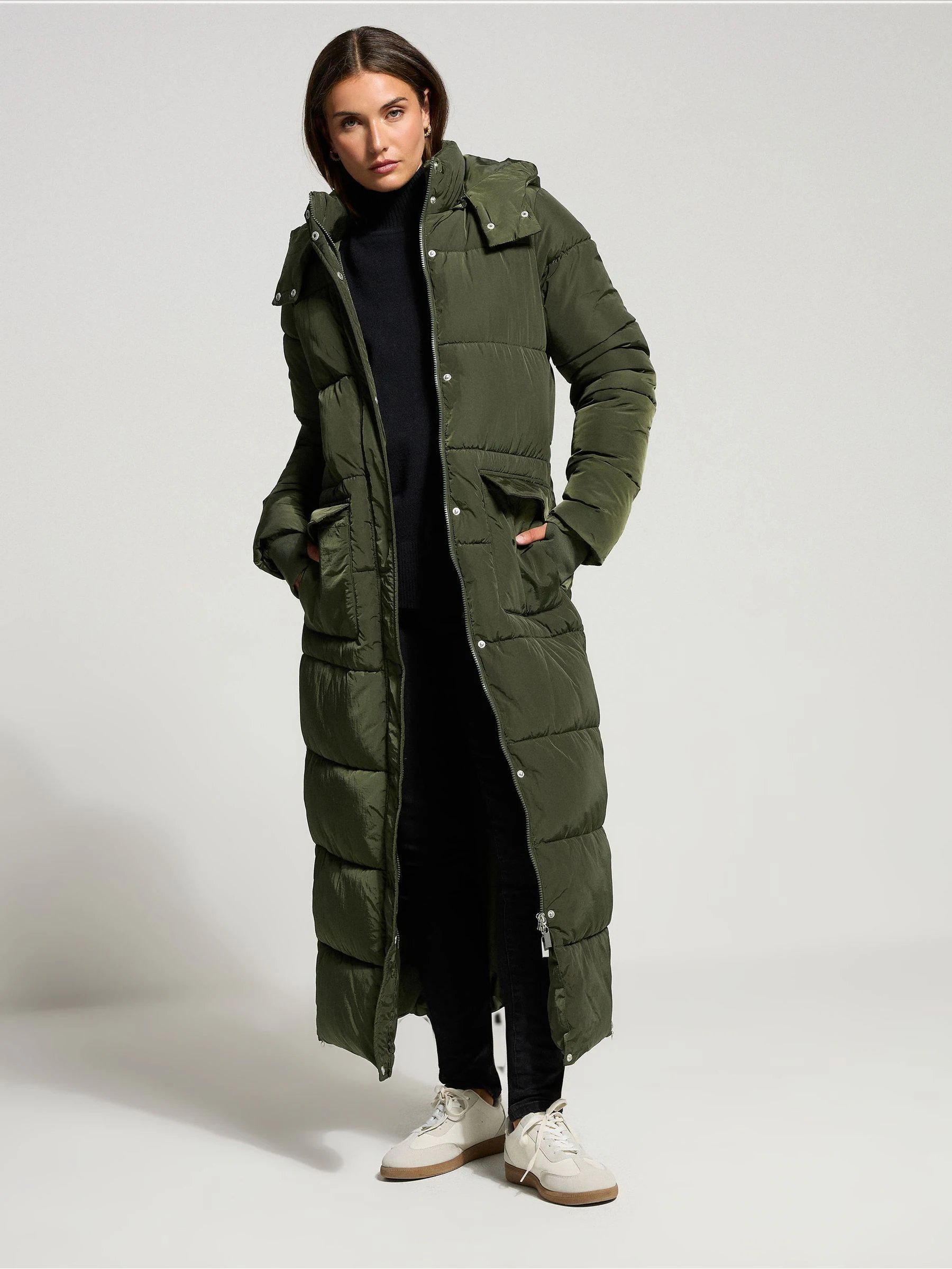 Groen - Long Tall Sally Maxi Padded Coat