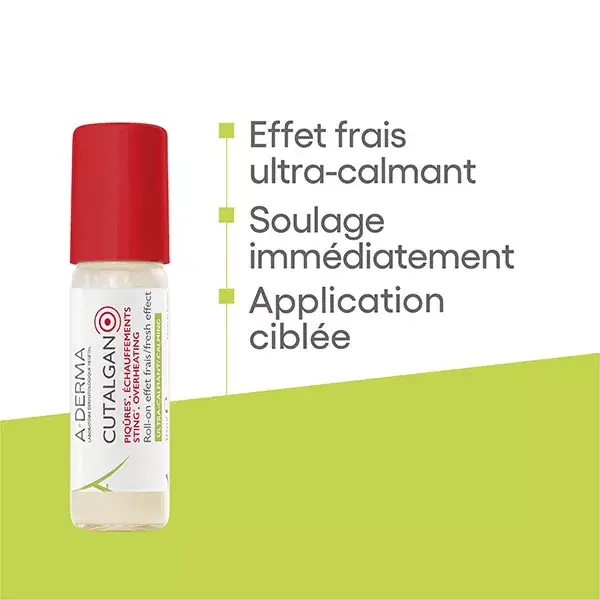 A-Derma Cutalgan Roll-on Pocket Ultra-Suothing Cooling Effect 10ml