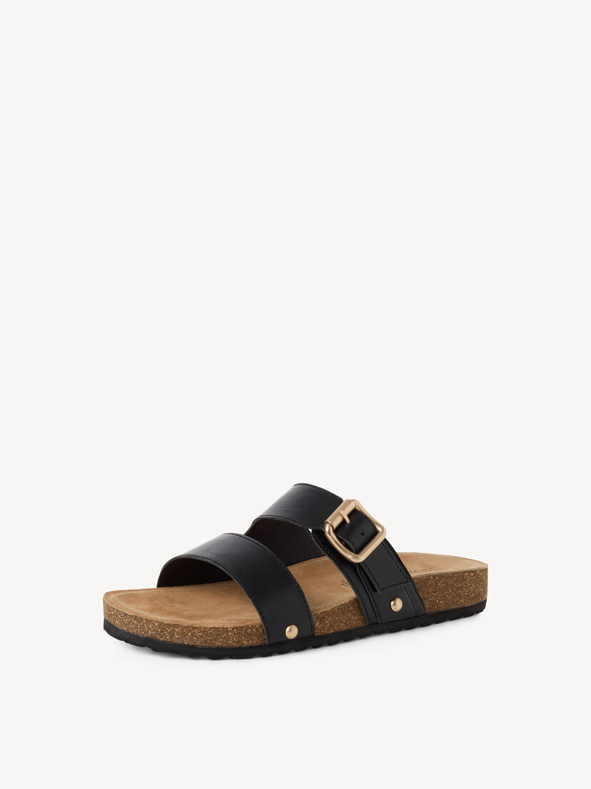 Leren Slipper - zwart