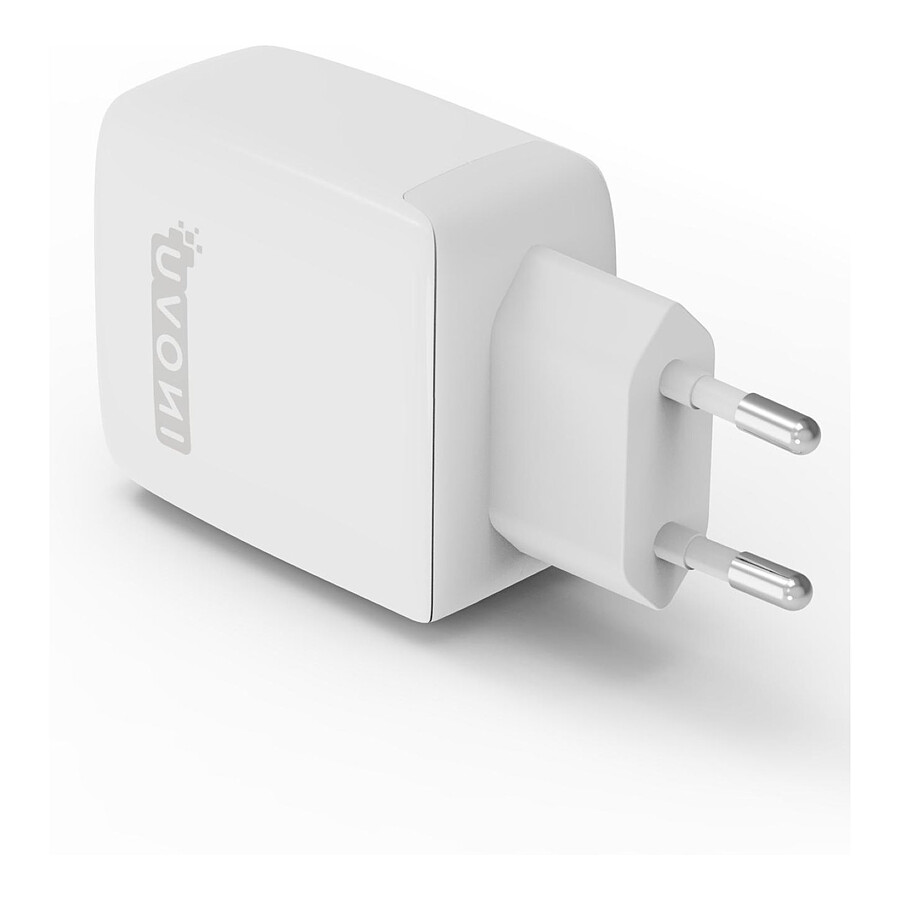 INOVU Chargeur Secteur 65W 2 en 1 (USB-A + 1 x USB-C) Power Delivery, GAN