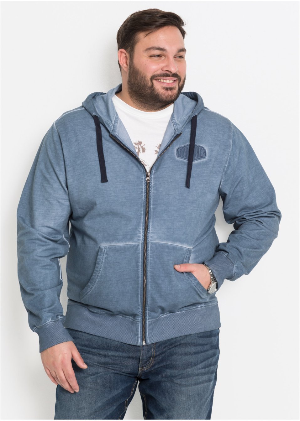 Gilet sweat à capuche