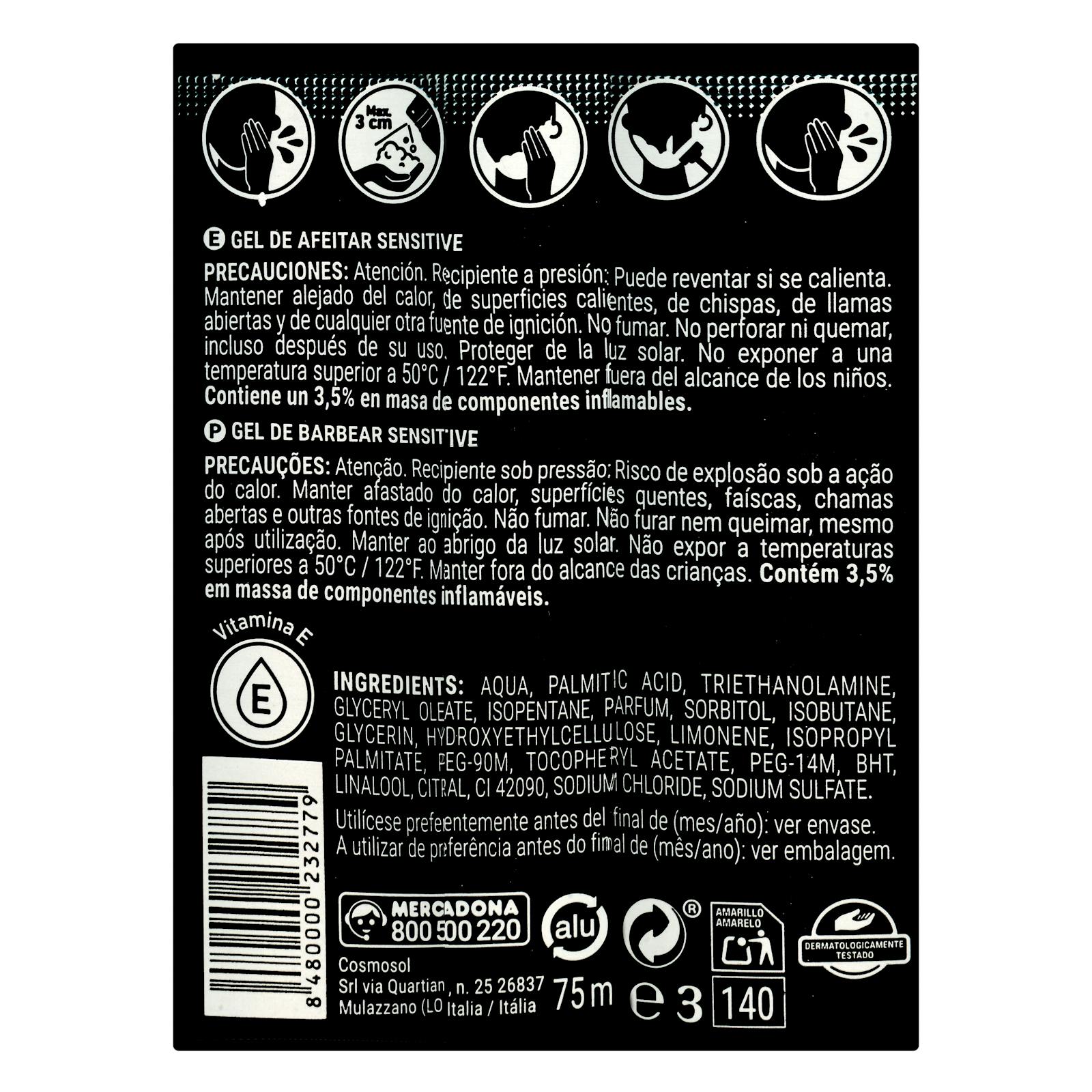 Gel de rasage Deliplus Sensitive