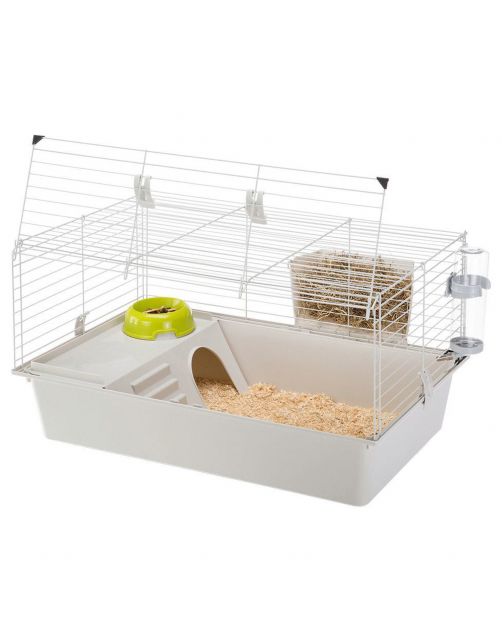 Ferplast Caviakooi Cavie 80 - Dierenverblijf - 79x49x38.5 cm Grijs