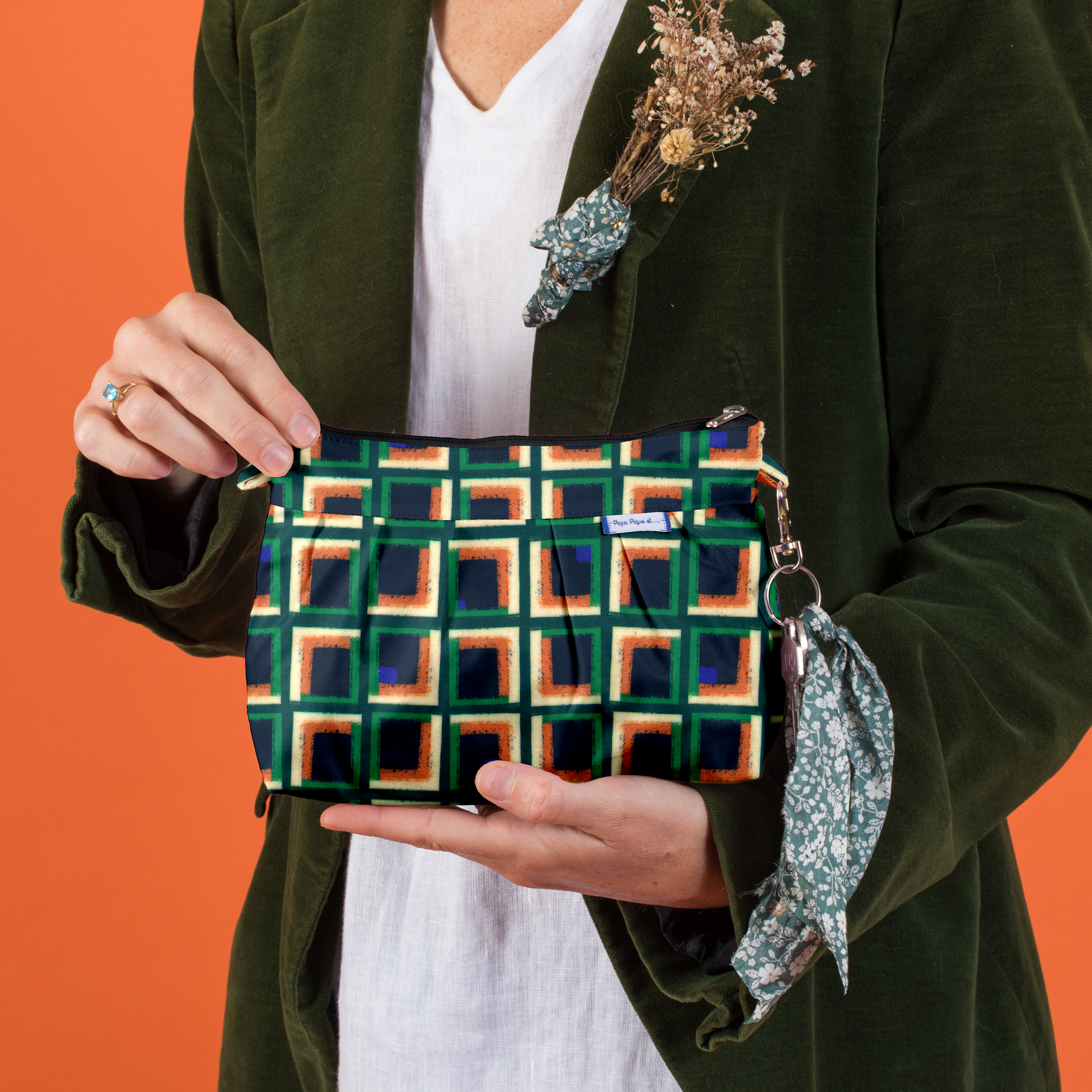 Pochette Plissée Carré D'art