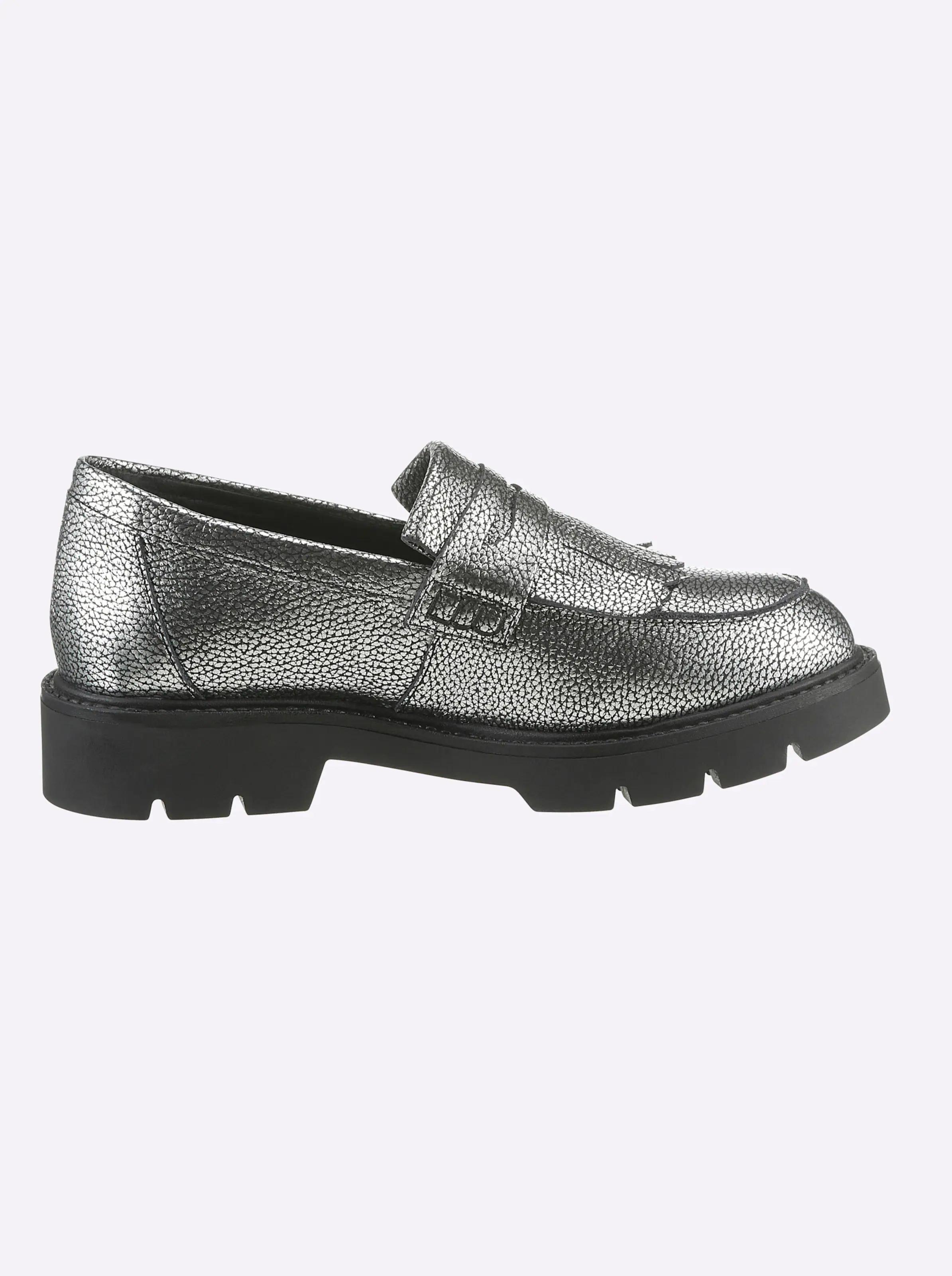 heine Slipper in silbergrau